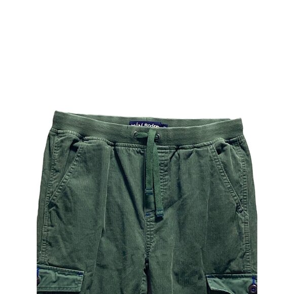 Mini Boden Corduroy Straight Leg Pants Olive Green Size 12y Preppy Fall Casual - Picture 5 of 12